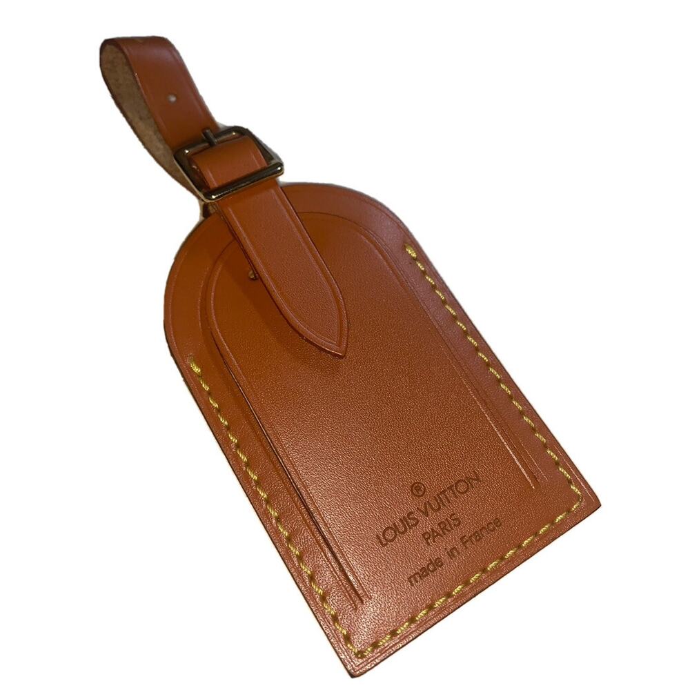 Louis Vuitton Name Tag Cipanggo Leather Large Gold-tone Buckle France